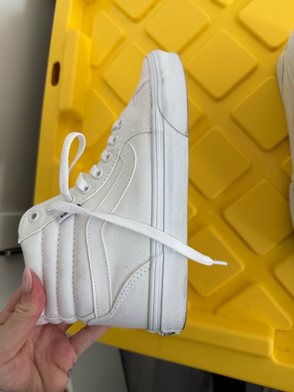 Vans White High-Top Sneakers - Clean Canvas - Picture 4 of 6